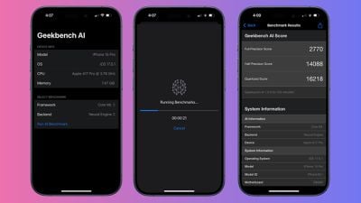 geekbench ai iphone