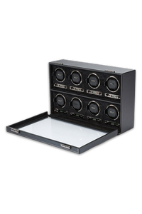 British Racing 8 Piece Watch Winder Black