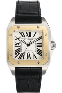 Santos 100 Yellow Gold and Stainless Steel Automatic