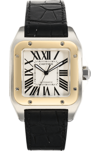 Santos 100 Yellow Gold and Stainless Steel Automatic