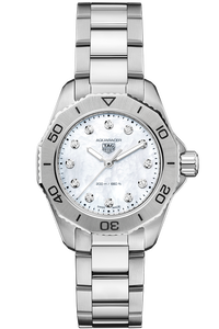Aquaracer Quartz MOP Diamond Dial Steel Watch